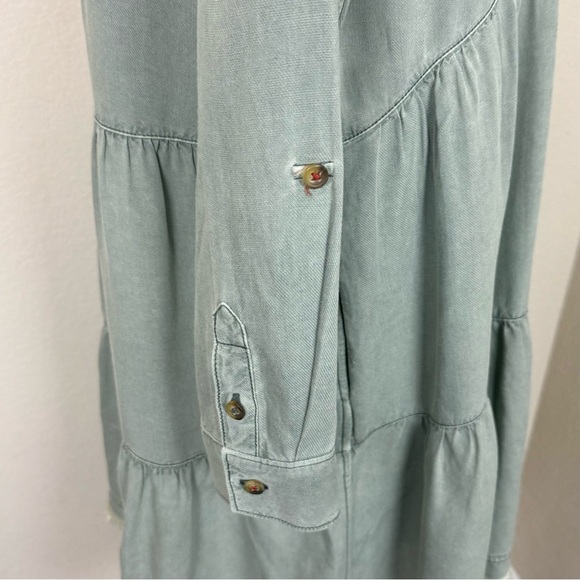Anthropologie Pilcro Deanne Moss Tiered
Mini Button Front Shirtdress Small - Picture 9 of 16